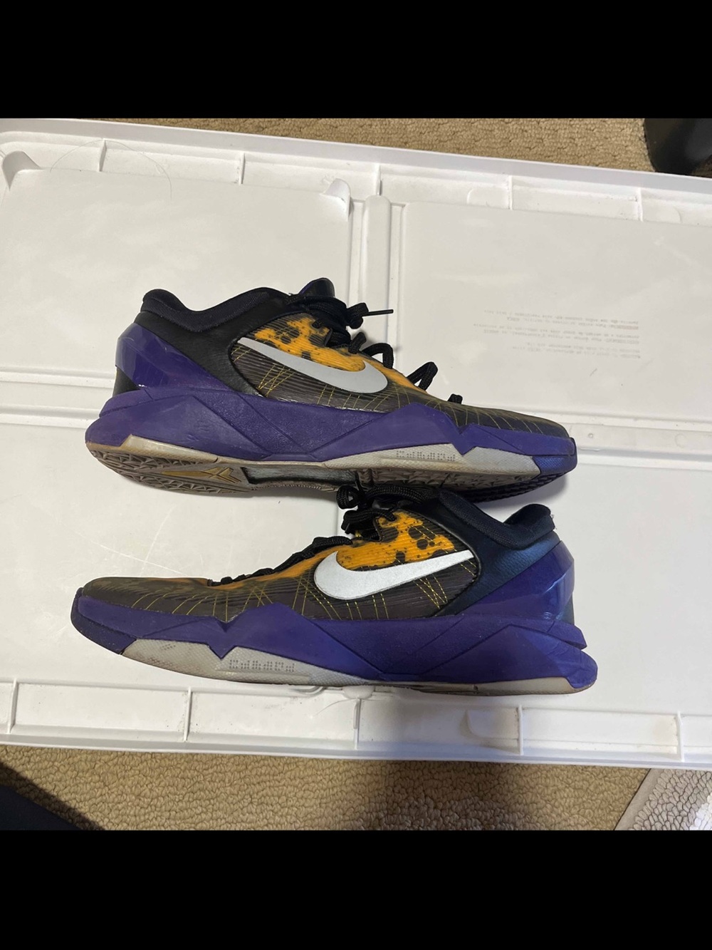 Nike Zoom Kobe 7 VII System Lakers Poison Dart Frog Sz 8.5 Rare